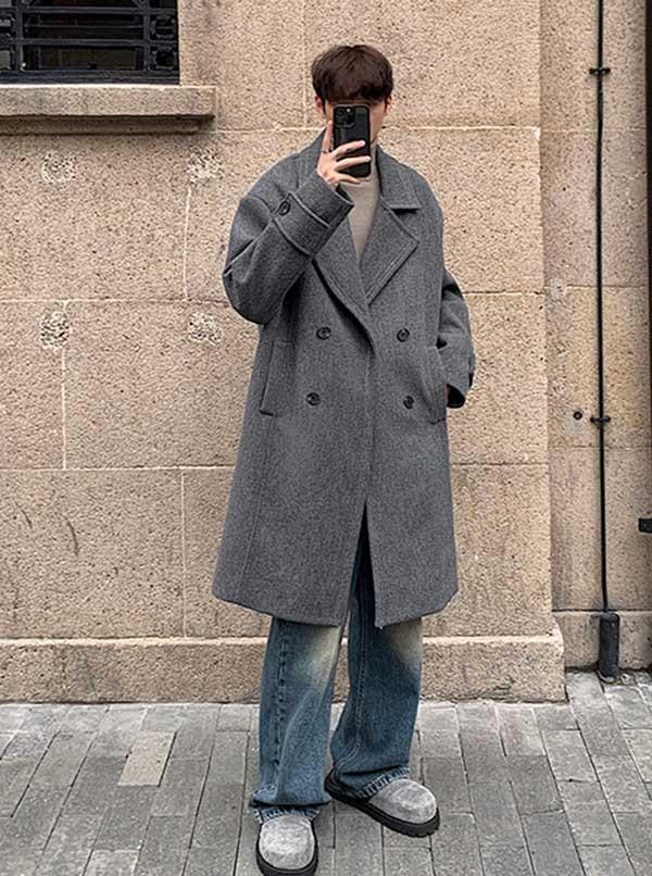 チェスターコート ジャケット ロング丈コート ビジネス フォーマル メンズ アウター 男性 秋冬コート メンズコート 手厚い 大きいサイズ 冬服 ブラック 無地 20代 30代 40代 bg085zezel9_6