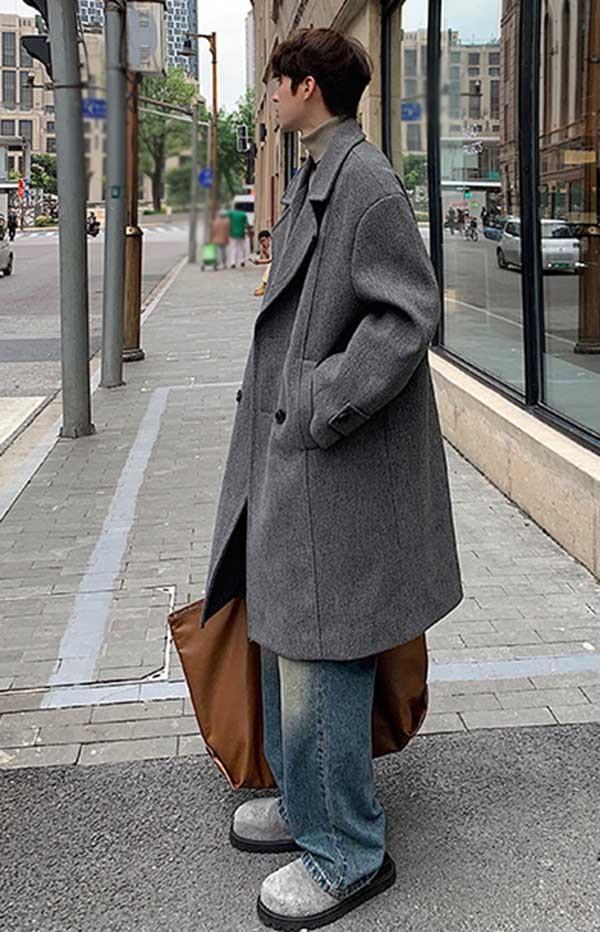 チェスターコート ジャケット ロング丈コート ビジネス フォーマル メンズ アウター 男性 秋冬コート メンズコート 手厚い 大きいサイズ 冬服 ブラック 無地 20代 30代 40代 bg085zezel9_7