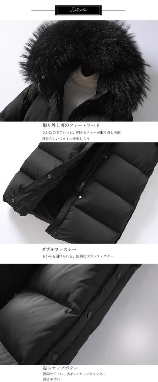 ダウンコート レディース ダウンジャケット 90％ダウン Aライン 帽子付き フード 母親 大きいサイズ 黒 ブラック 厚手 冬服 防寒着 おしゃれ S M L きれいめ 着痩せ 20代 30代 40代 50代 60代 秋 冬 bg094zezel9_10