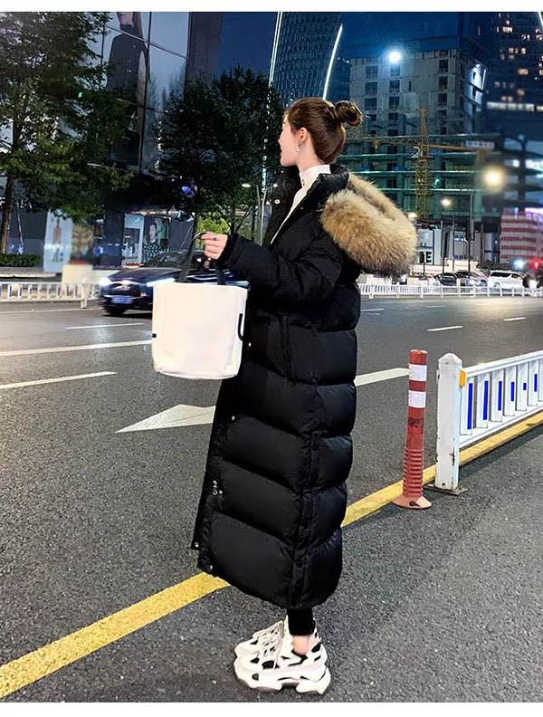 ダウンコート レディース ダウンジャケット 90％ダウン Aライン 帽子付き フード 母親 大きいサイズ 黒 ブラック 厚手 冬服 防寒着 おしゃれ S M L きれいめ 着痩せ 20代 30代 40代 50代 60代 秋 冬 bg094zezel9_3