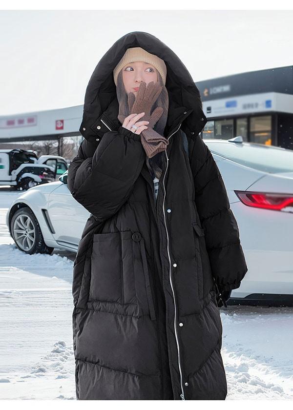 ダウンコート レディース ダウンジャケット 90％ダウン Aライン 帽子