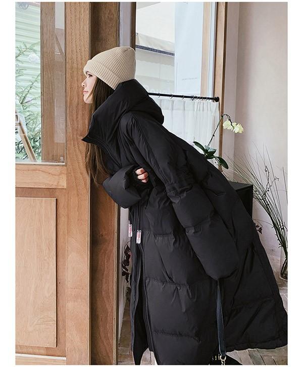 ダウンコート レディース ダウンジャケット 90％ダウン Aライン 帽子