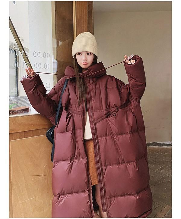 ダウンコート レディース ダウンジャケット 90％ダウン Aライン 帽子