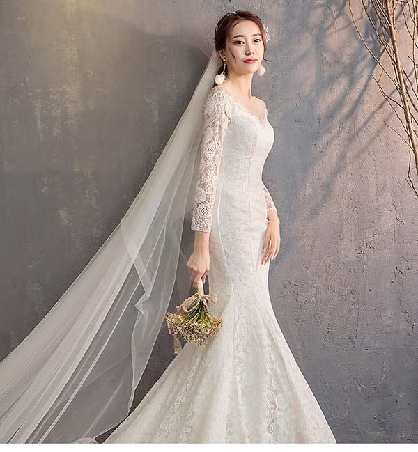 【送料無料】ウェディングドレス 演奏会 花嫁ドレス マーメイドドレス トレーンタイプ オフショルダー 編み上げタイプ プリンセスドレス レース パーティー 披露宴 撮影 ウェディングの二次会、披露宴や演奏会にもどうぞ ホワイト 送料無料】ウェディングドレス 演奏会 花嫁ドレス マーメイドドレス