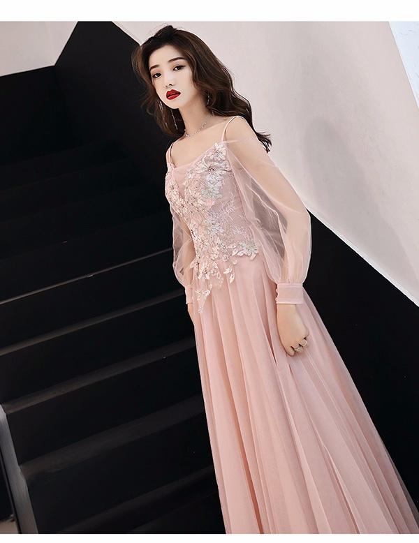 【送料無料】ドレス ロング丈 レース 二次会 袖付き 肩だし エレガント パーティードレス 結婚式 親族 母親 フォーマル 小さいサイズ ワンピース 20代 30代 40代 大きいサイズ_3