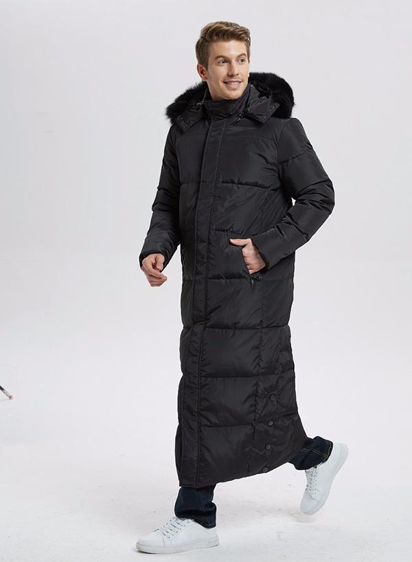 【送料無料】ダウンコート 超ロング 大きいサイズ メンズ ダウンジャケット フード取り外し可能 ベンチコート 帽子付き 秋冬 アウター 柔らかい 無地 防寒性 送料無料】ダウンコート 超ロング 大きいサイズ メンズ ダウン