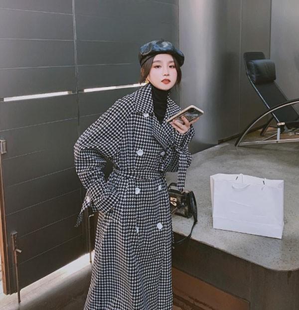 送料無料】ロングコート グレンチェック コート チェスターコート