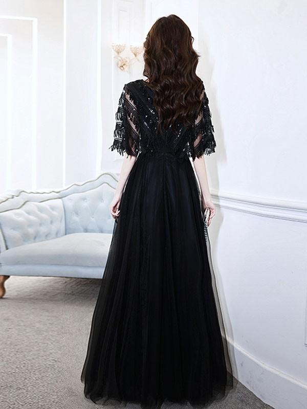 送料無料】ドレス 大人 ピアノ発表会 ドレス 演奏会 結婚式 袖付き