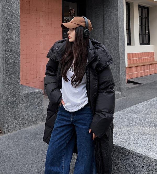 ダウンコート レディース ロング ベンチコート フード アウター