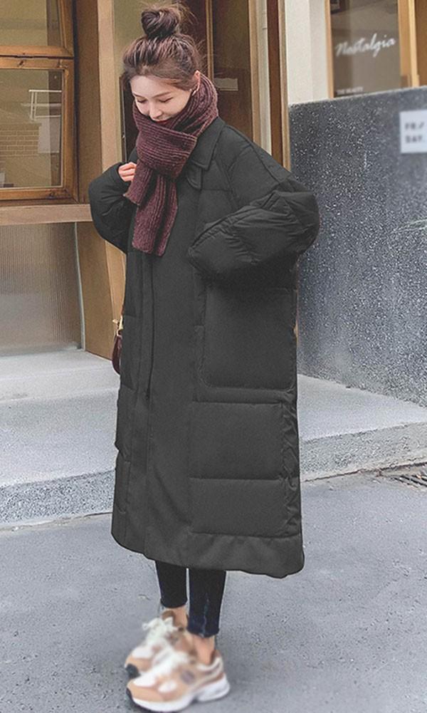 キルティングコート レディース フード付き 襟付き aライン ロング