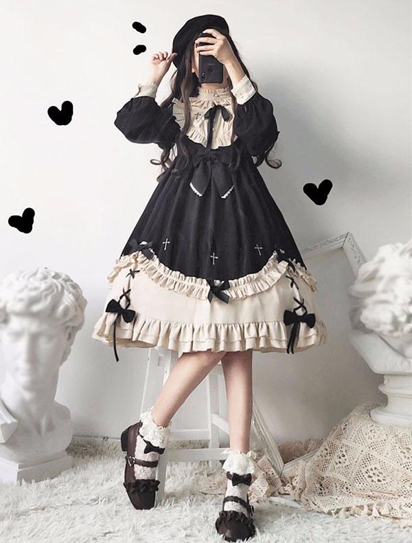 【送料無料】ロリータ ワンピース ゴスロリ メイド ワンピース ゴシック コスプレ パーティードレス コスチューム 衣装 ハロウィン クリスマス_3