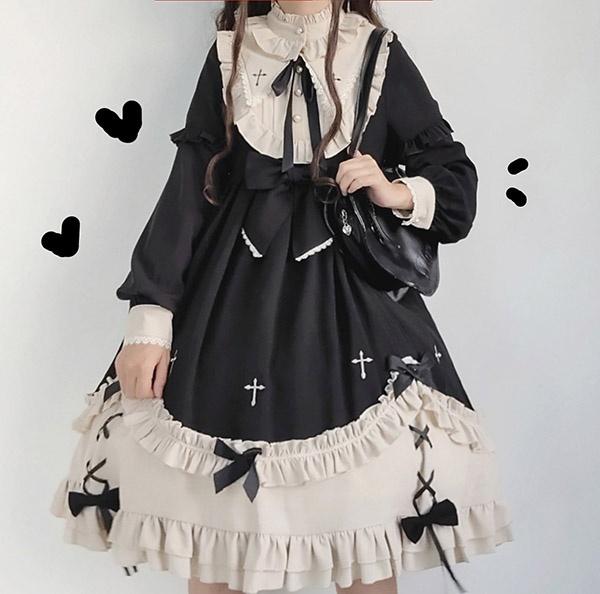 【送料無料】ロリータ ワンピース ゴスロリ メイド ワンピース ゴシック コスプレ パーティードレス コスチューム 衣装 ハロウィン クリスマス_6