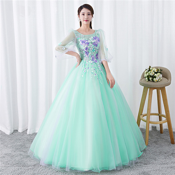 【送料無料】カラードレス ロング ウェディングドレス ロングドレス 花嫁 袖付き 演奏会 二次会 ピアノ発表会 成人式 ドレス ロング 大人 ステージ衣装 大きいサイズ 舞台衣装 コンサート