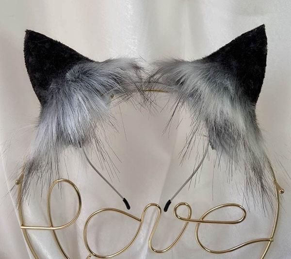 コスプレ道具 ハロウィン 狼 耳 尻尾 手作り モコモコ 文化祭 学園祭