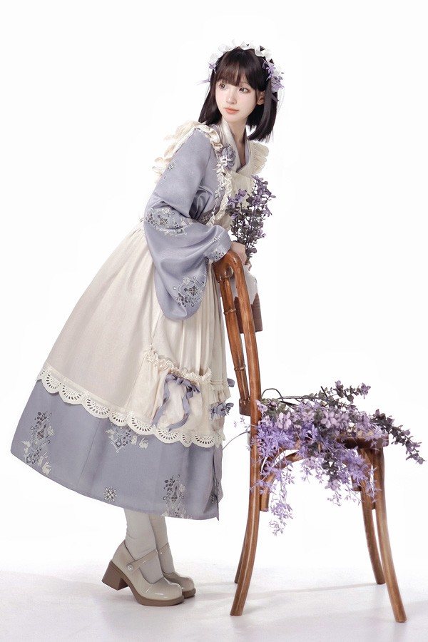 ロリータ ワンピース 長袖 レース リボン付き フリル 重ね着風 姫系 可愛い 上品 清楚 レディース 衣装 発表会 お呼ばれ デート 撮影会 コスプレ 推し活 イベント 衣装 春 秋_5