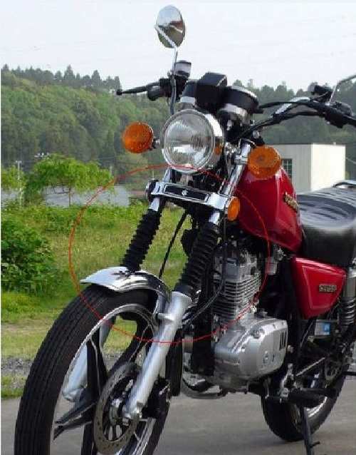 gn125 フォーク ブーツ