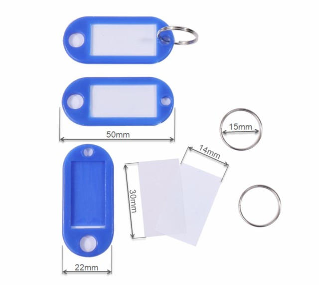 キーリング付 名札 キーホルダー 10色 計100個セット カラフル ラベル タグ ロッカー USB 鍵 キーホルダー  店舗mmk-p45【20～25日発送】の通販はau PAY マーケット - マインド・ワン