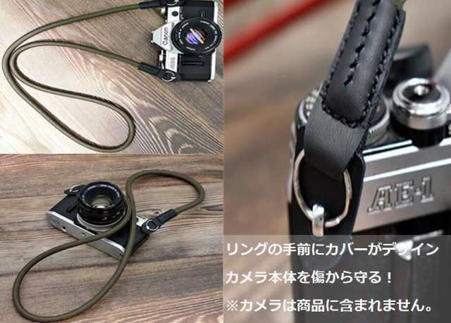 汎用 全長105cm 線径8mm オリーブ カメラ ネック ストラップ レンズキャップ ストラップ 付 一眼レフ ミラーレ Mri E57 1 2日発送 の通販はau Pay マーケット マインド ワン