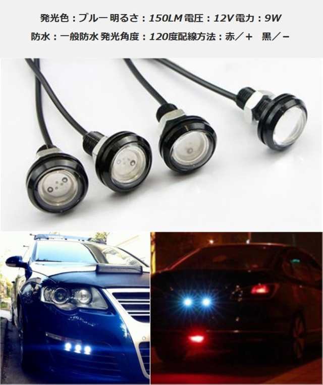モコ MG21S ホークアイ イーグルアイ LED スポットライト デイライト 10個入り 通販