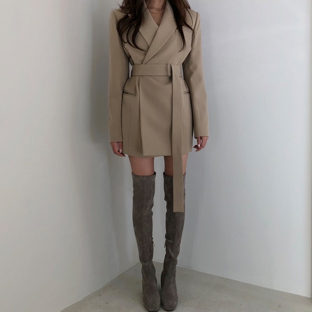 レディース アウター 春秋 人気 売れ筋 おすすめ 春物 ジャケット テーラード ミディ丈 無地 ベルト付き きれいめ デート お出かけ 通勤の通販はau Pay マーケット ｈａｒｕ ｆｏｏ