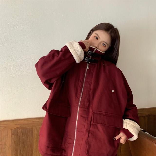 レディース 春 秋 冬 アウター ブルゾン 羽織 アウター ジップアップ ハイネック ポケット ゆったり もこもこ ダボダボ オーバーサイズ の通販はau Pay マーケット ｈａｒｕ ｆｏｏ