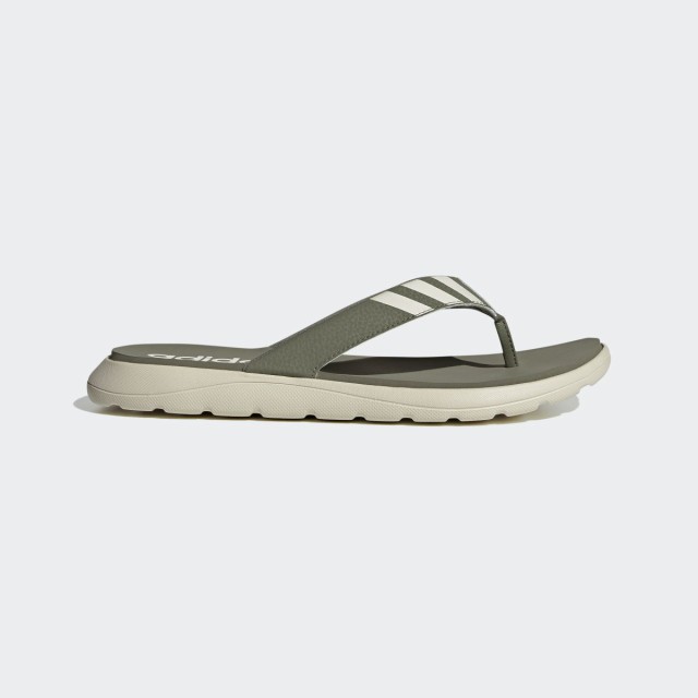 adidas khaki flip flops