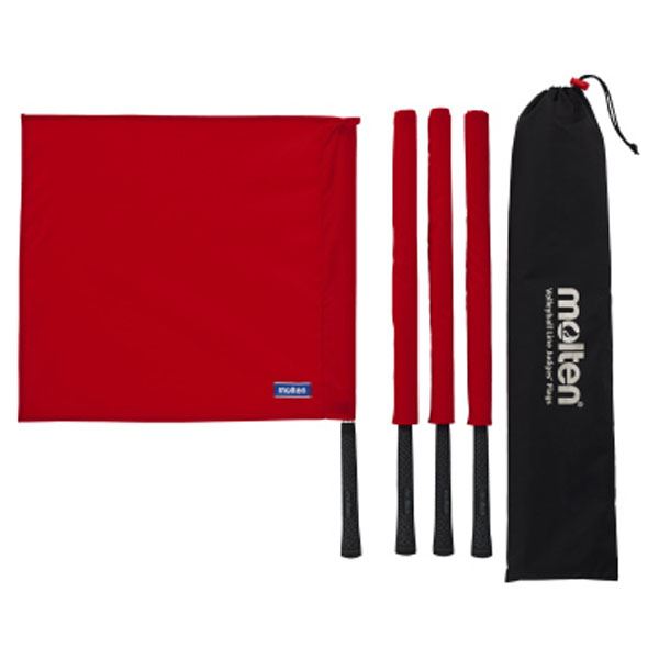 (モルテン Molten) 線審フラッグ/バレーボール用品 (レッド 4本組) ポール：長さ57cm 旗：縦40×横40cm 旗着脱可 |b04の通販は