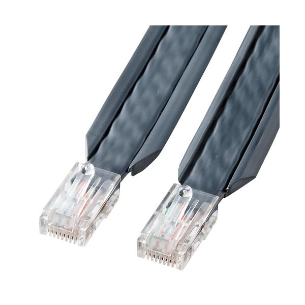 （まとめ）サンワサプライ アンダーカーペットLANケーブル（グレー・10m） KB-CP5-10(×2セット) |b04の通販は 10,177円