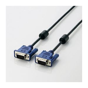 （まとめ）エレコム RoHS準拠 D-Sub15ピン（ミニ）ケーブル CAC-30BK／RS(×3セット) |b04