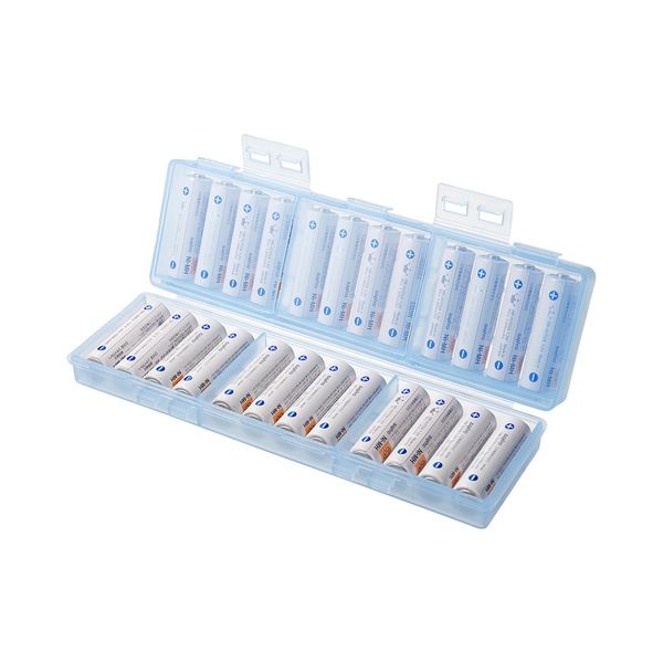 （まとめ）サンワサプライ 電池ケース（単3形専用大容量タイプ・ブルー） DG-BT7BL(×5セット) |b04の通販は 4,850円