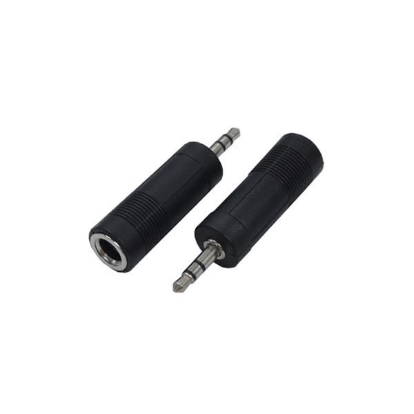 (まとめ)変換名人 AVプラグ 6.5mm(メス) to 3.5mm(オス)ステレオ AV/65J-35PS(2P)(×20セット) |b04の通販は