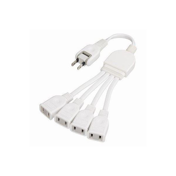 (まとめ)YAZAWA ACアダプター用分配延長コード Y02V4002WH(×5セット) |b04の通販は