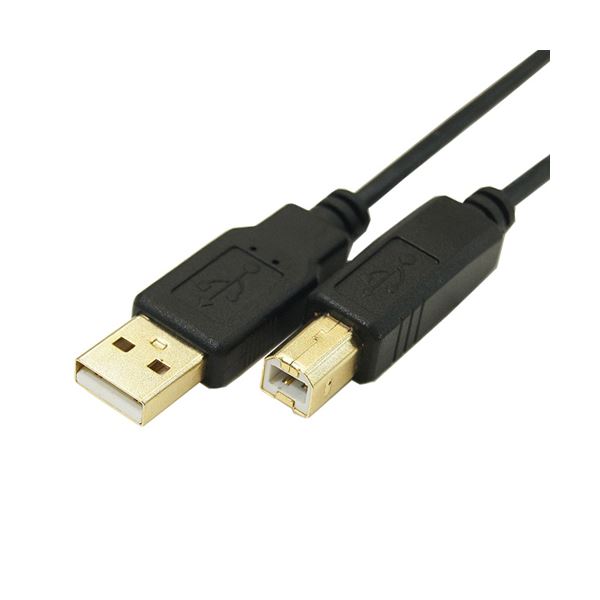 (まとめ)変換名人 極細USBケーブルAオス-Bオス 1.8m USB2A-B/CA180(×10セット) |b04