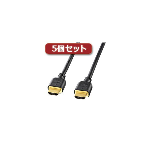 5個セット サンワサプライ ハイスピードHDMIケーブル KM-HD20-20HX5 |b04