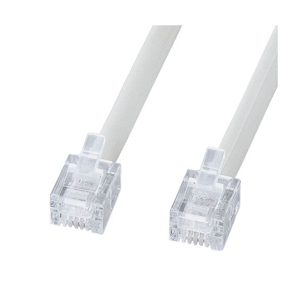 （まとめ）サンワサプライ エコロジー電話ケーブル（ノーマル） TEL-EN-1N2(×5セット) |b04の通販は