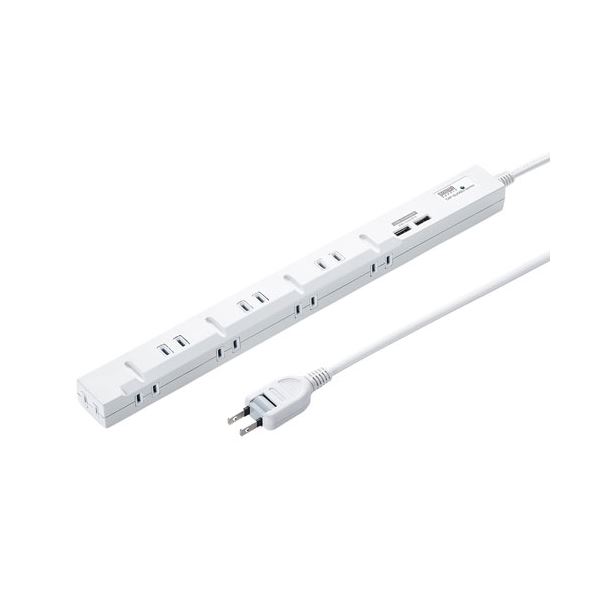 サンワサプライ スリムタップUSB充電機能付き TAP-SLIM8U-1 |b04の通販は 5,739円