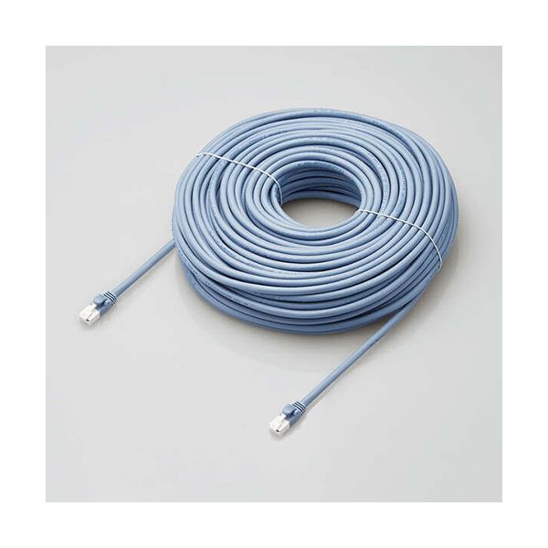 エレコム LANケーブル/CAT6A対応/EU RoHS指令準拠/爪折れ防止/簡易パッケージ仕様/50m/ヨリ線/ブルー LD-GPAT/BU50/RS |b04の通販は
