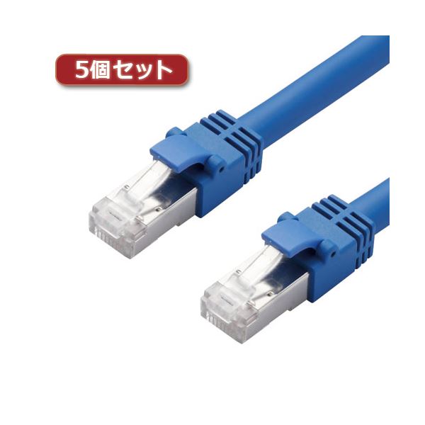 エレコム Cat7 LANケーブル LD-TWSY/BU5X3 3個セット エレコム Cat7 LANケーブル 5m LD-TWSY&frasl;BU5X3 3個セット
