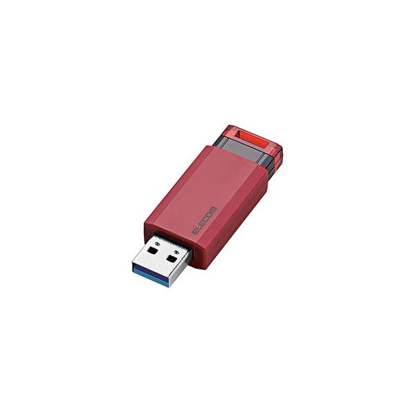 (5個セット) エレコム USBメモリー/USB3.1（Gen1）対応/ノック式/オートリターン機能付/32GB/レッド MF-PKU3032GRDX5 |b04の通販は