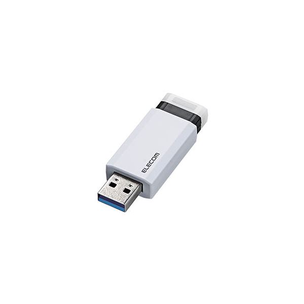 (5個セット) エレコム USBメモリー/USB3.1（Gen1）対応/ノック式/オートリターン機能付/16GB/ホワイト MF-PKU3016GWHX5 |b04