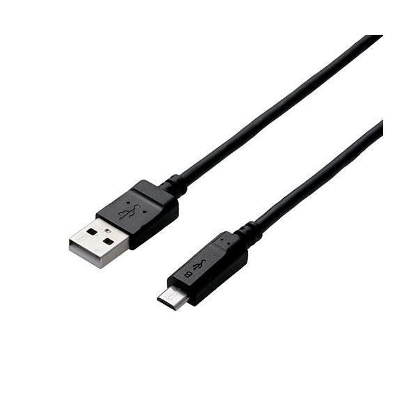 (5個セット)エレコム microUSBケーブル/2A出力/スタンダード/通信・充電/2m/ブラック MPA-AMB2U20BKX5 |b04