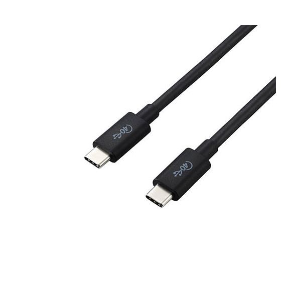 (5個セット)エレコム USB4ケーブル/C-Cタイプ/認証品/PD対応/40Gbps/0.8m/ブラック USB4-CC5P08BKX5 |b04