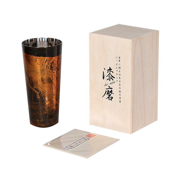 ウチキ 漆磨 漆塗りカップ 白檀 (びゃくだん) ピルスナーカップ 黒 (二重構造) SCW-P501 |b04の通販は