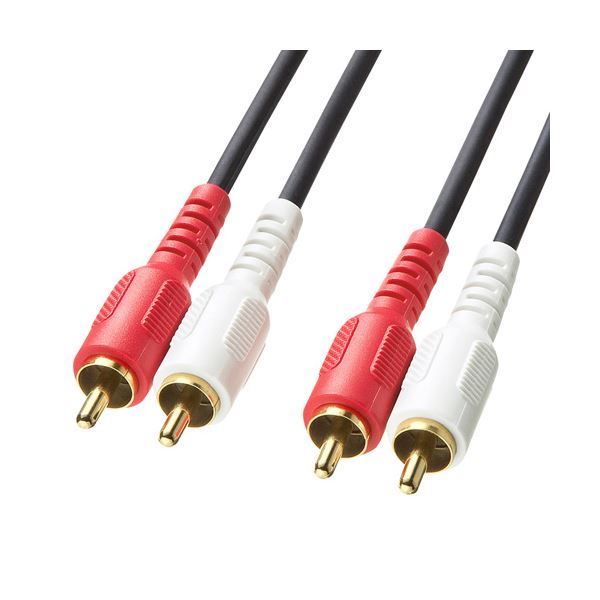 (5個セット) サンワサプライ オーディオケーブル 3.6m KM-A4-36K2X5 |b04の通販は 9,927円