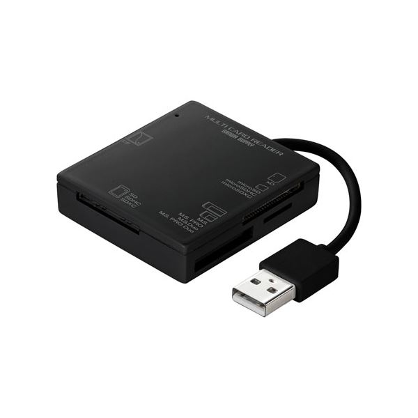 (5個セット) サンワサプライ USB2.0 カードリーダー 4スロット ブラック ADR-ML15BKNX5 |b04の通販は 7,638円