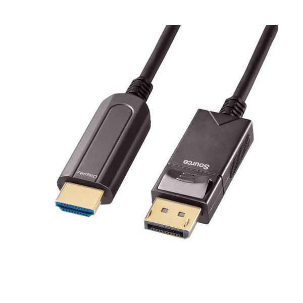 サンワサプライ DisplayPort-HDMI変換光ファイバーケーブル 10m KC-DPHDFB100 |b04の通販は