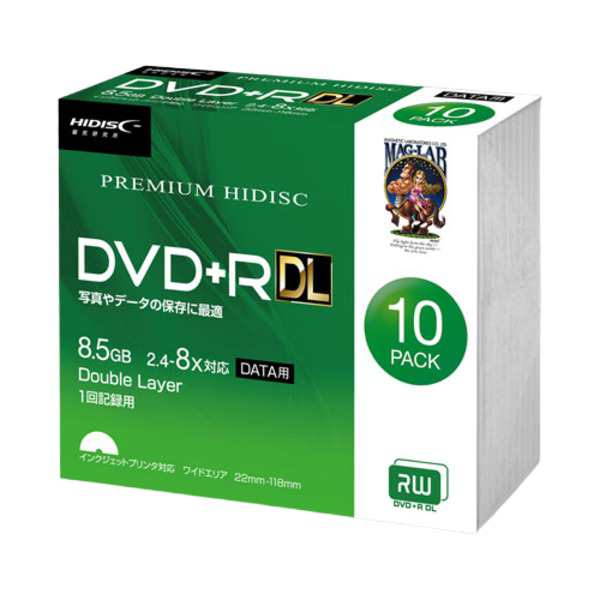 HIDISC DVD R DL 8倍速対応 8.5GB 1回 データ記録用 インクジェット