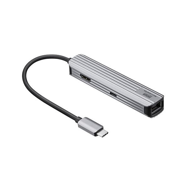 サンワサプライ USB Type-Cマルチ変換アダプタ（HDMI+LAN付） USB-3TCHLP7S |b04