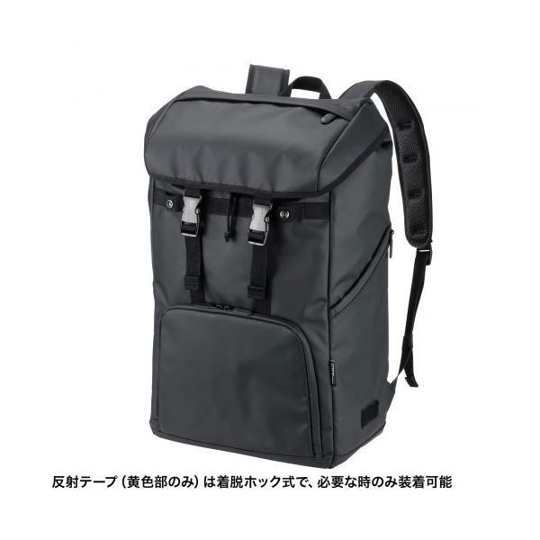 サンワサプライ 現場用リュック 大容量でヘルメットも入る反射テープ付き大容量リュック BAG-GEN1BK |b04の通販は
