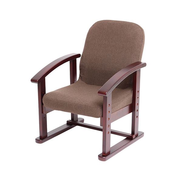 谷村実業 立ち座りらくらく座椅子 ハイタイプ リクライニング ブラウン TAN-101H-BR |b04の通販は